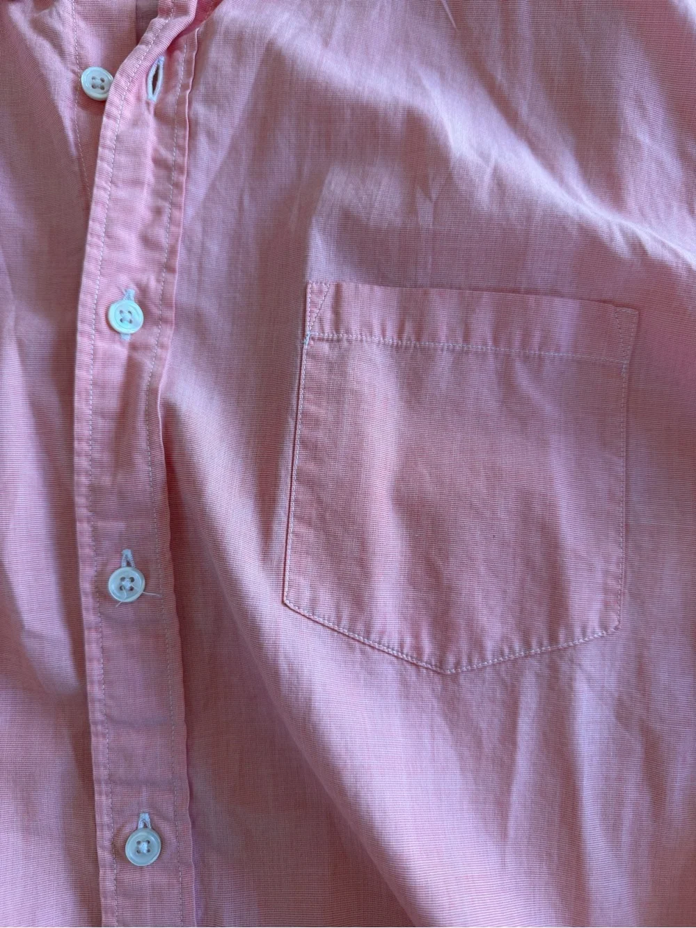 J. Crew Pink Short-Sleeve Button-Down Shirt